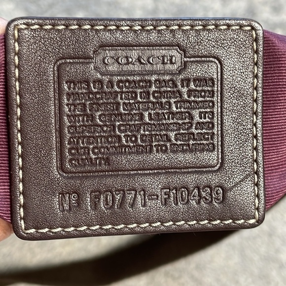 Coach Patchwork Swingpack Flat Crossbody Bag Suede Leather Signature F10439 - Picture 14 of 15